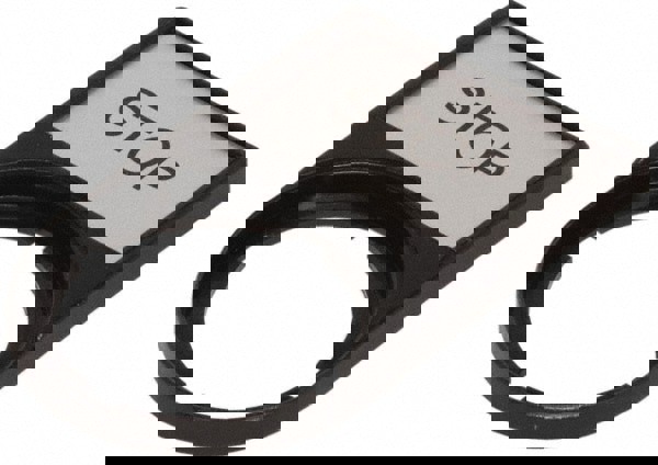 Electrical Switch Legend Plates; Legend Plate Type: Legend Plate ; Legend Markings: Stop ; Material: Plastic ; Legend Plate Shape: Half-round ; Background Color: Black ; Hole Diameter (mm): 22-1/2